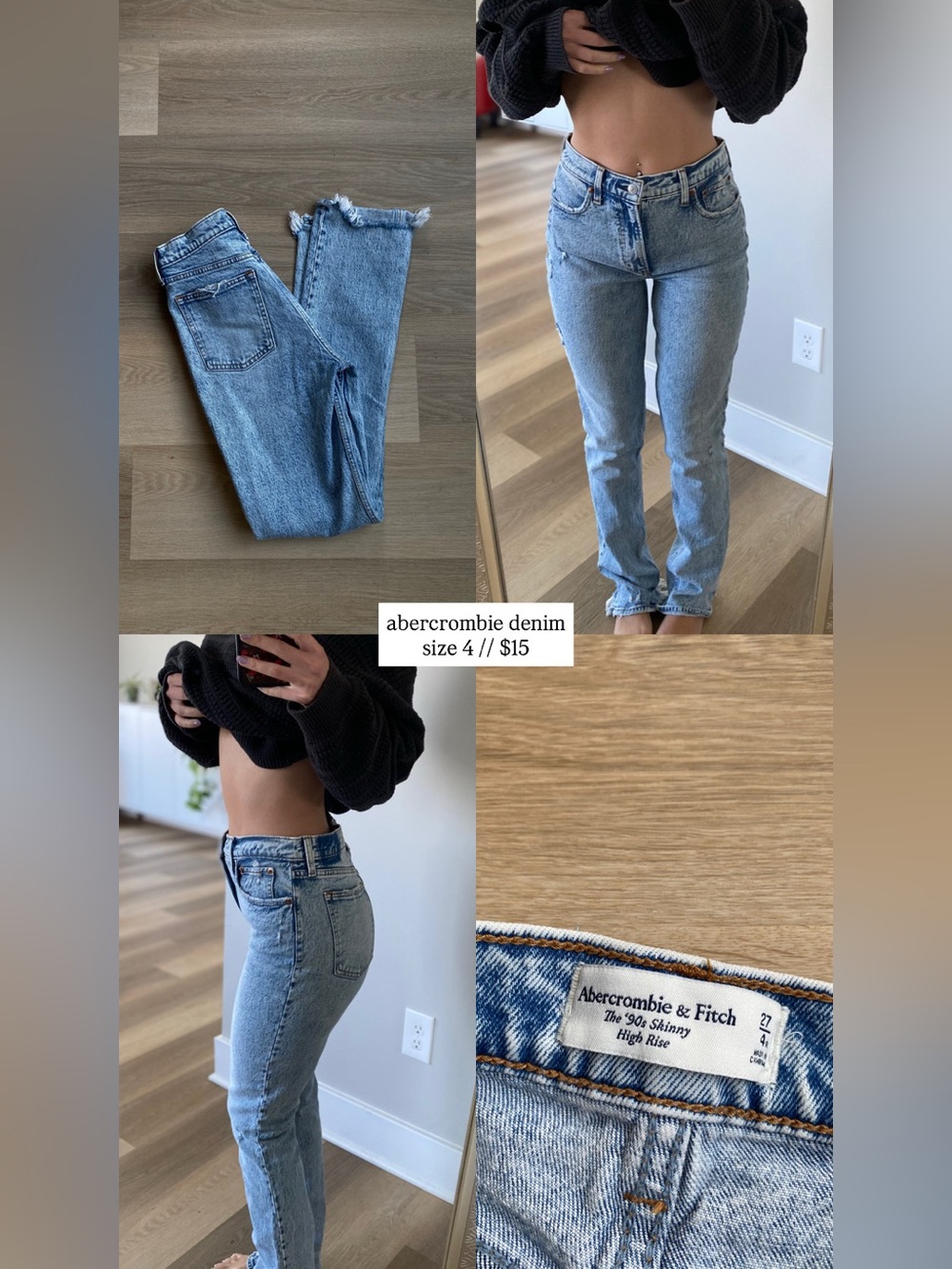 abercrombie denim size 4